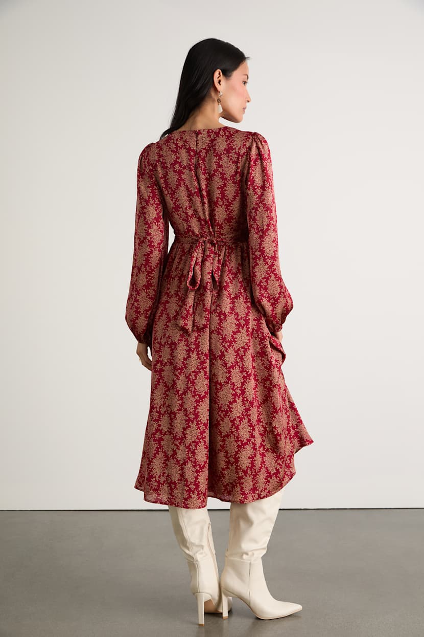 open lace back dress Long Flowing Red Dress for Women