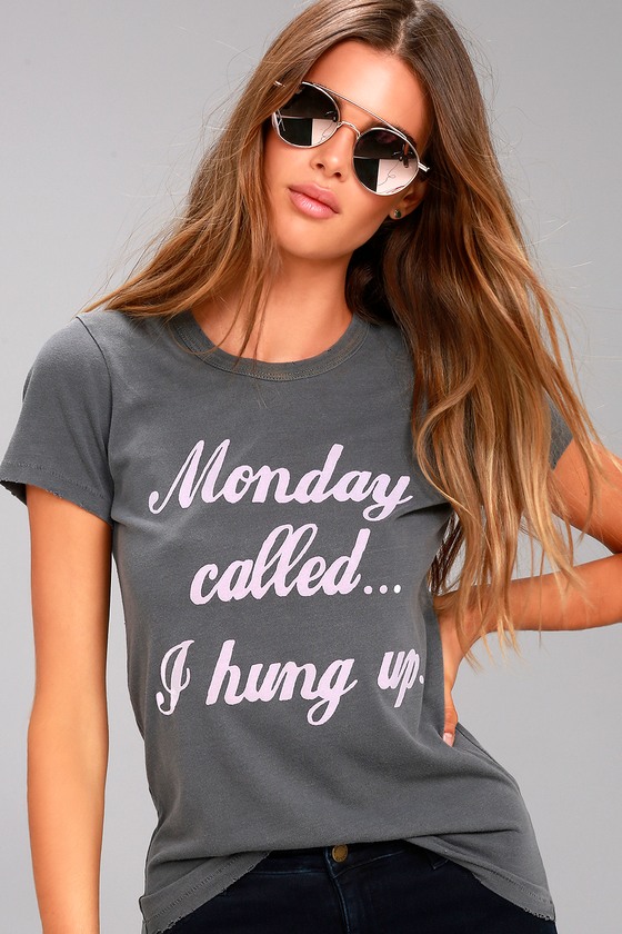 Junk Food Monday Called Tee Grey Tee Graphic Tee Lulus junk-food-monday-called-tee-grey-tee-graphic-tee-lulus