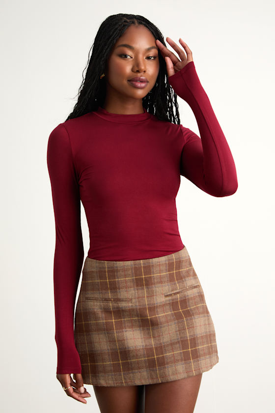 Anything is Posh-ible Dark Red Top 1