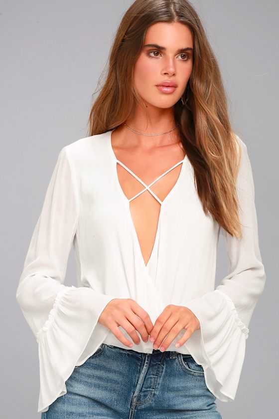 Ryland White Long Sleeve Top 1