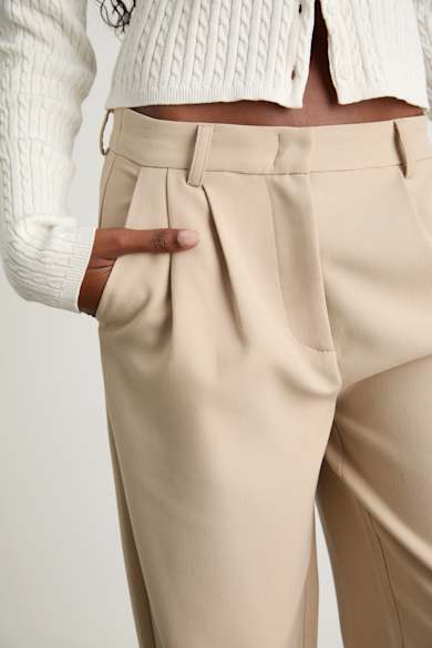 chinese dress ladies Dress Pants Women Summer Wide Leg Linen Pants Business Casual Office Work  Pant Trendy Palazzo Pant 2025 Beige at Amazon Women's Clothing store main image 1