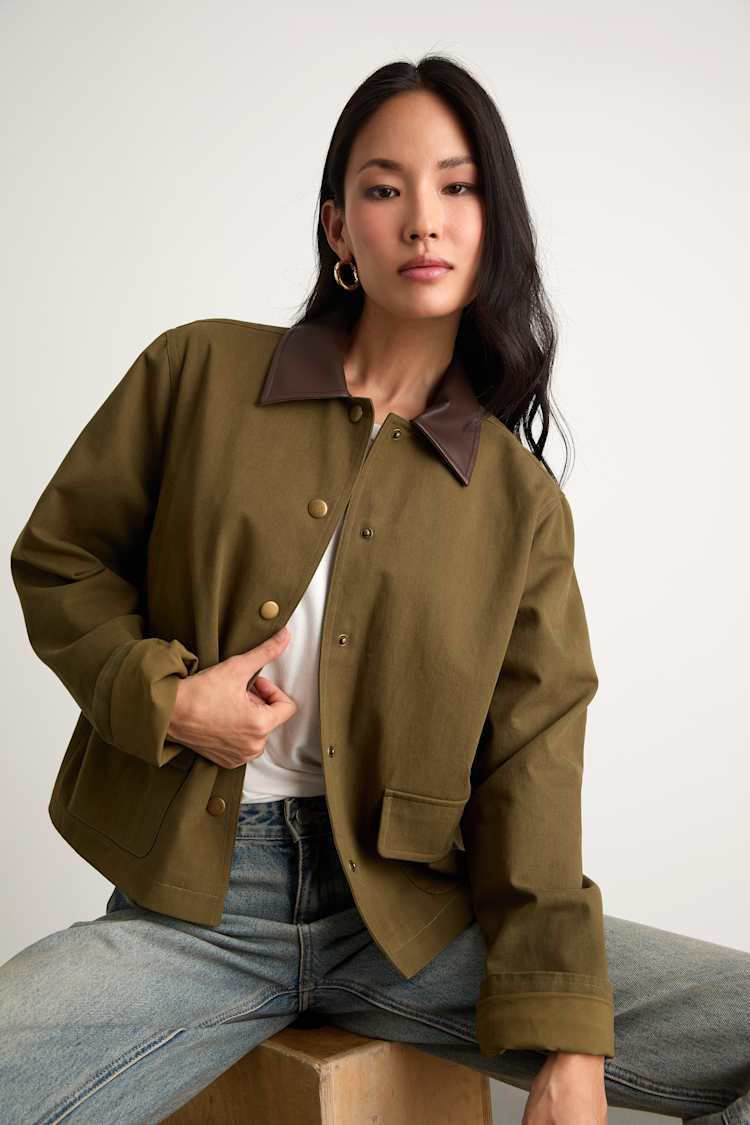 green emerald velvet dress Sanders Twill Bomber Jacket Dress – Retrofete main image 1