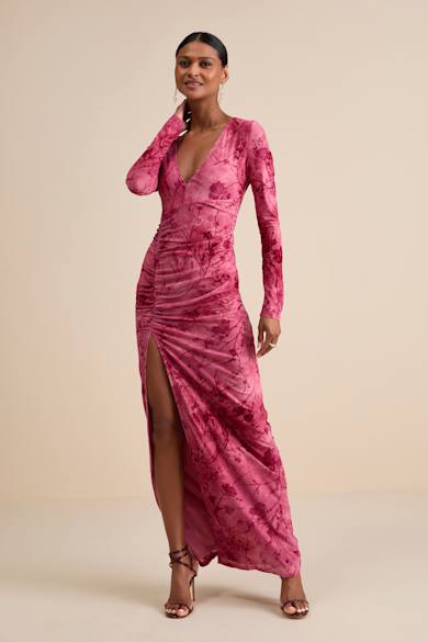 Shop Pink Slit Dresses for Women - Lulus