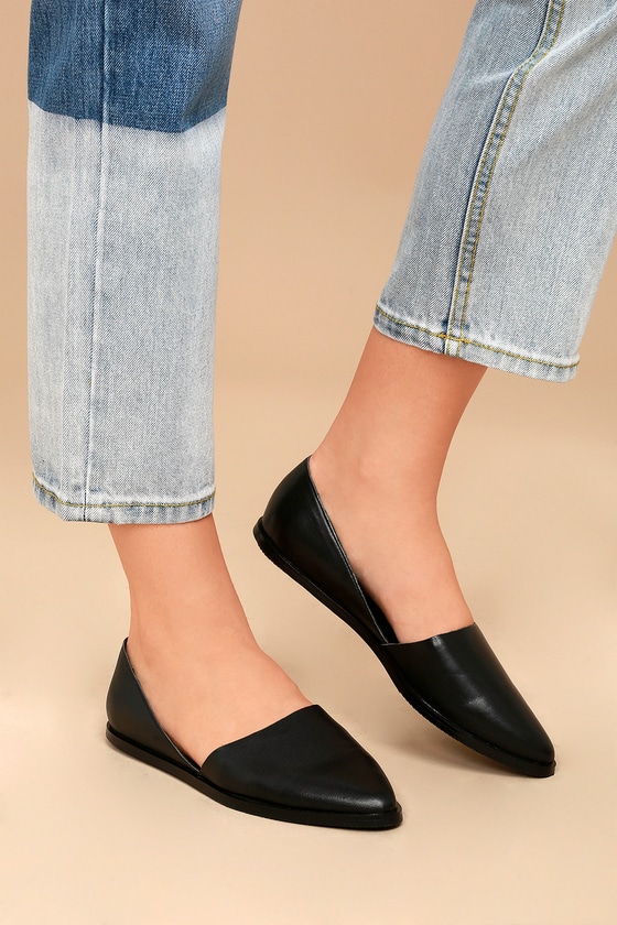 Chelsea Crew Vance - Black Leather Flats - Boho Flats - Lulus