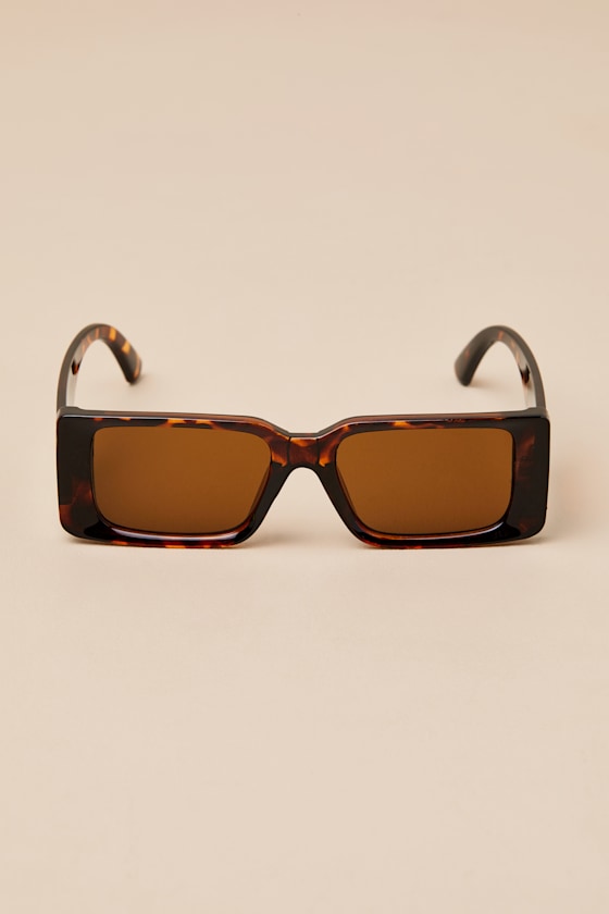 Mary Square Brown Tortoise Sunglasses