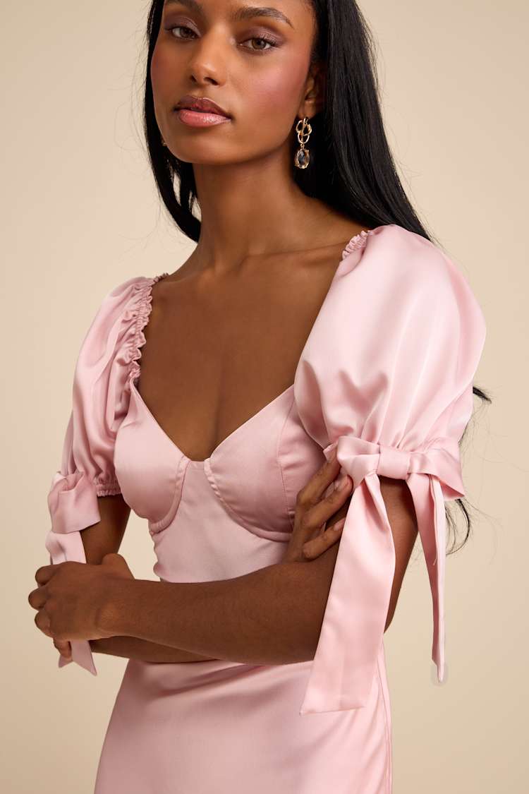 open lace back dress Andrea Pink Midi Dress | Women's Clothing main image 0