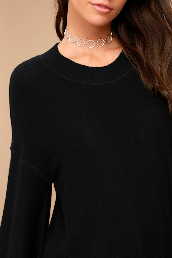 free people black sweatshirt