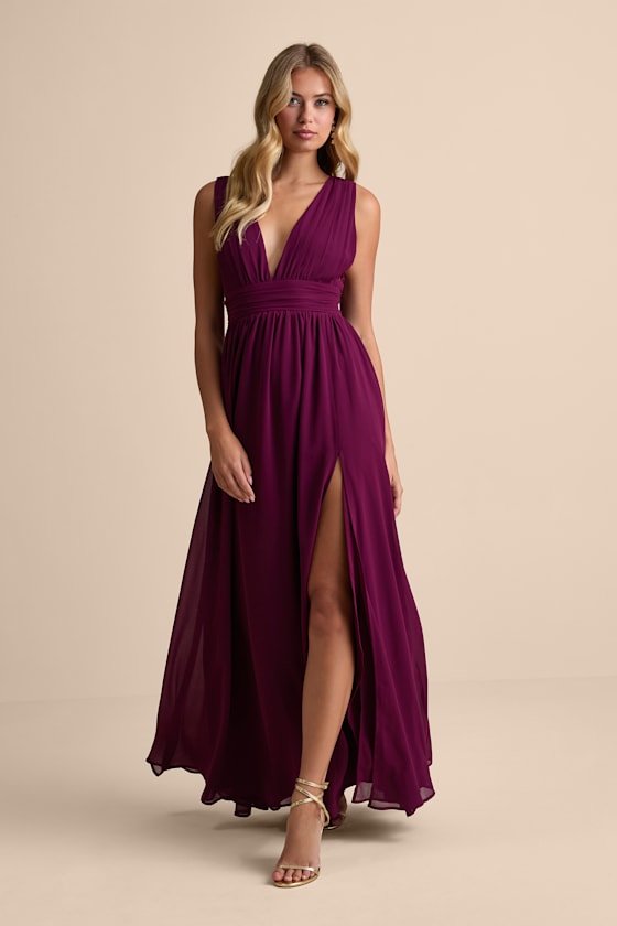 Image of Heavenly Hues Plum Maxi Dress