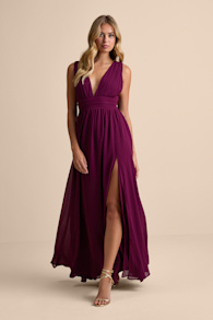Heavenly Hues Plum Maxi Dress 1