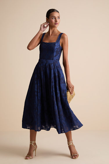 Bluelea jacquard long dress 38 bluelea ブルレア Jacquard long  