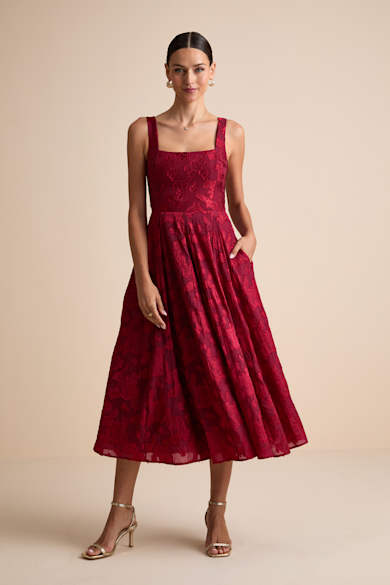 slim fit dress slacks Detour Darling Fit & Flare Dress – ModCloth main image 1