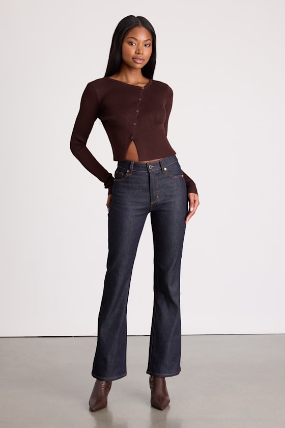 Rolla's Midtown Boot - Dark Wash Bootcut Jeans - Mid-Rise Jeans