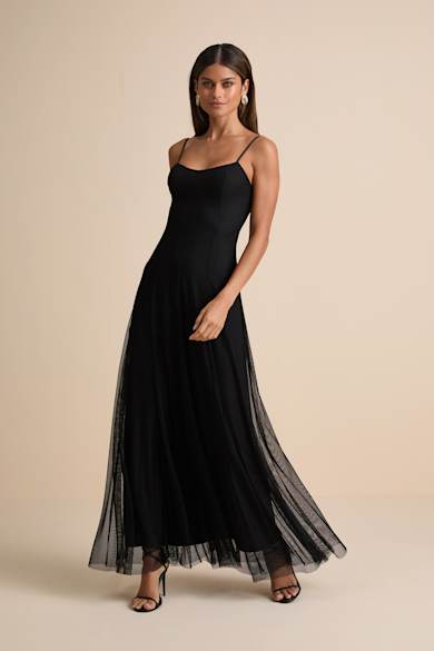 sachin and babi light blue dress Sloane High Split Plunge Neck Maxi Dress in Black main image 1