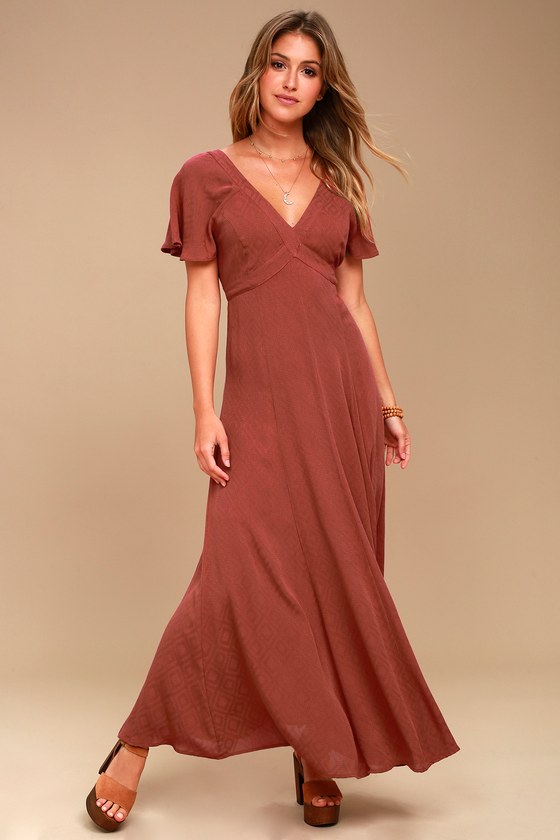 Lost + Wander Lana Dress - Rust Red Dress - Maxi Dress - Lulus