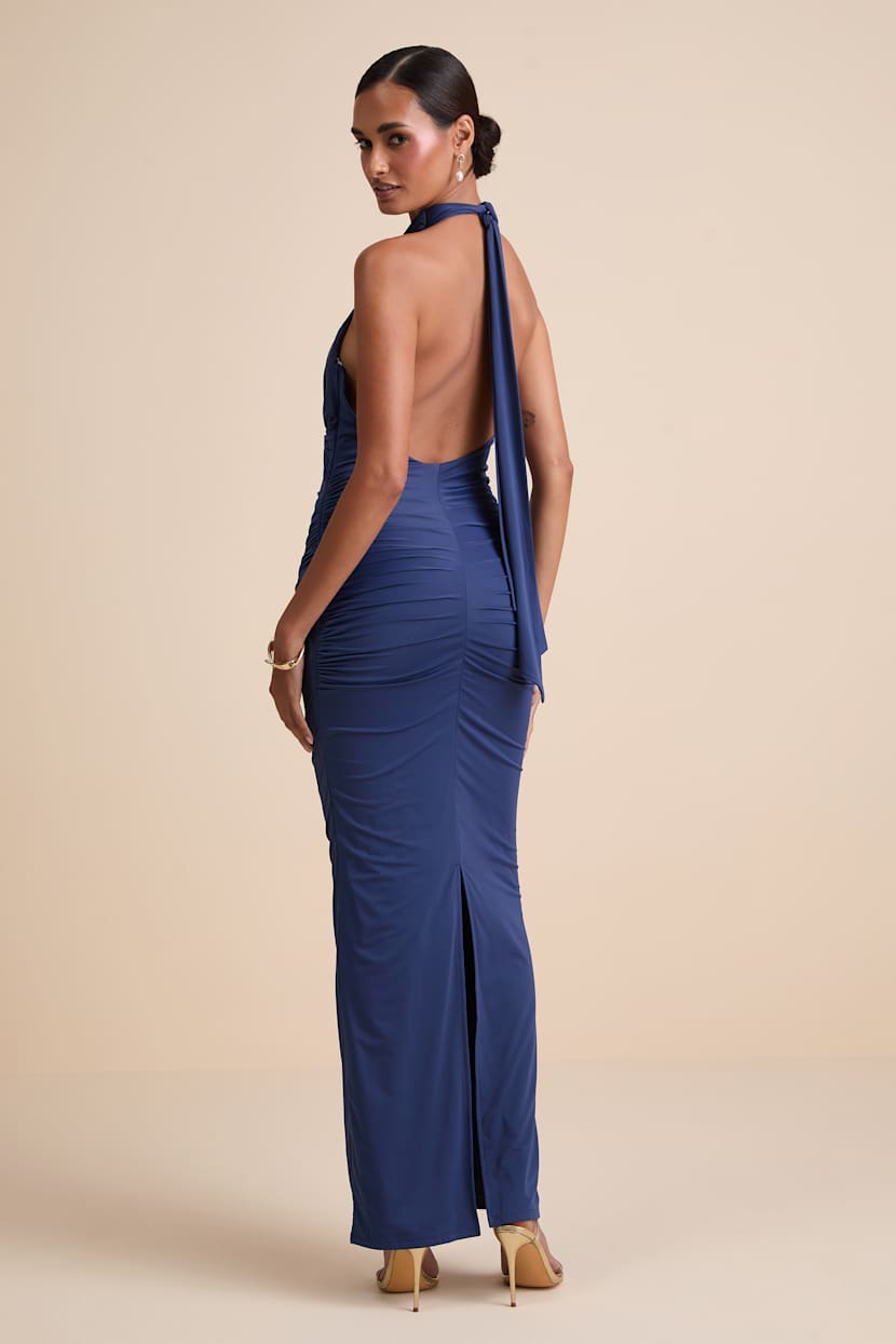 halter maxi dress vacation Blair Summer Open Back Halter Maxi Dress main image 0