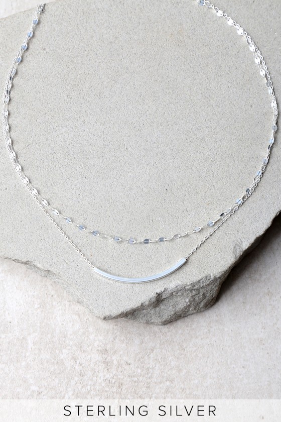 Pretty Sterling Silver Choker Layered Choker Necklace Lulus