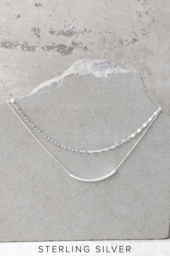 Pretty Sterling Silver Choker - Layered Choker Necklace