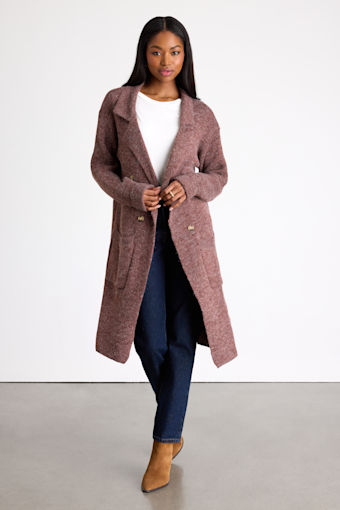 Cuddle Club Brown Marled Long Sleeve Coatigan 1