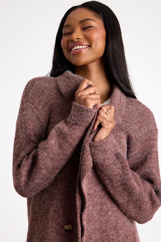 Cuddle Club Brown Marled Long Sleeve Coatigan 2