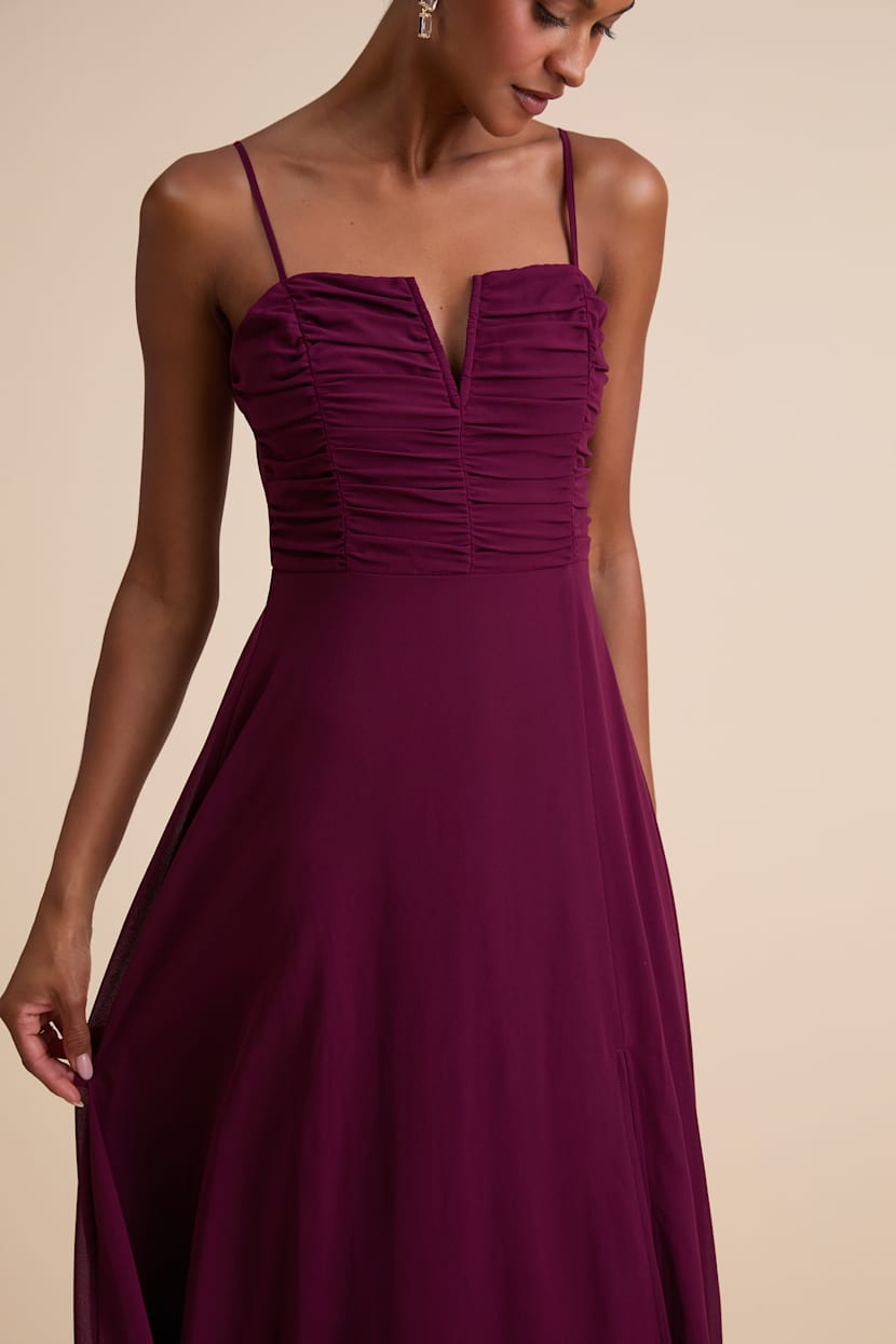 lulus purple maxi dress Lovely Dusty Purple Dress - Maxi Dress - Gown - Bridesmaid Dress