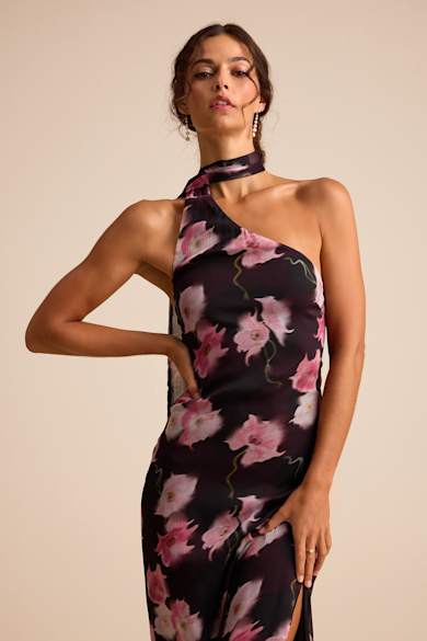 slim fit dress slacks Lulu B Ruffle Sleeveless Maxi Dress [NVY-SPX4473] Ooh La La Boutique main image 1