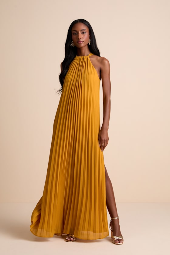 Prickly Pax Marigold Cactus Maxi Dress