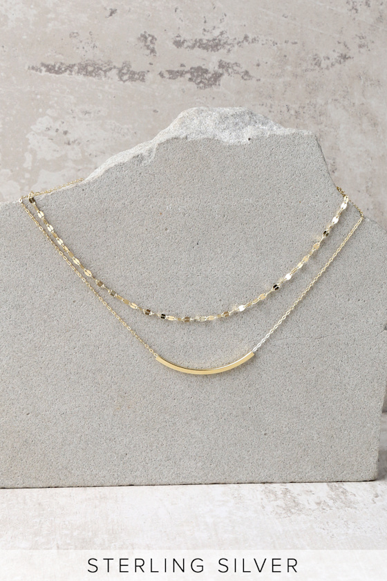 Pretty Gold Choker Layered Choker Necklace Lulus
