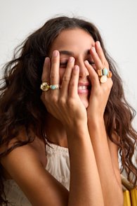 Marah Gold Stone Five-Piece Statement Ring Set 1