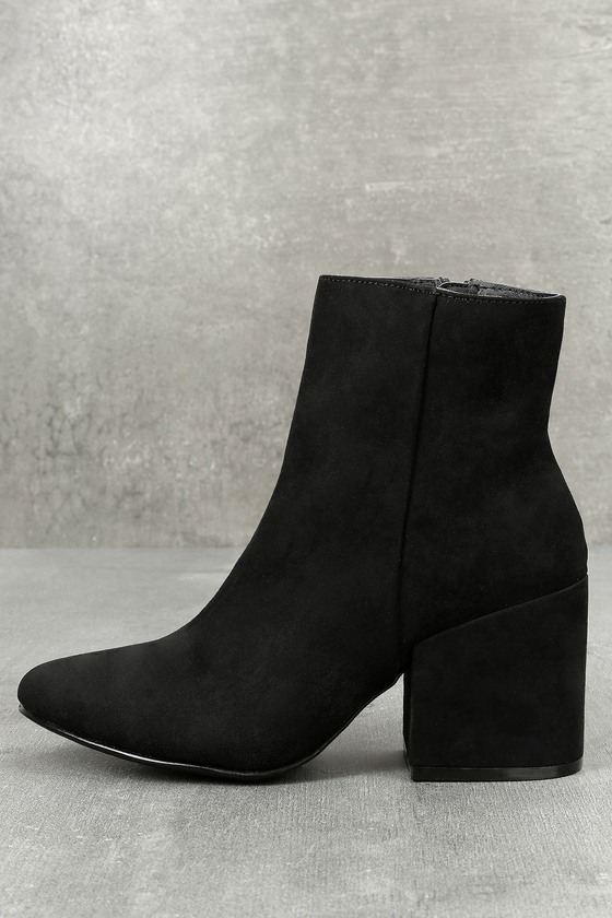 black booties block heel