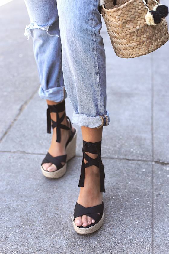 espadrille wedges lace up