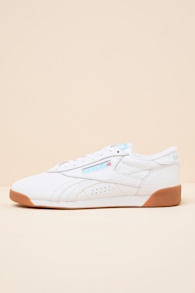 Freestyle Lo White Leather Lace-Up Sneakers 1