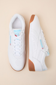 Freestyle Lo White Leather Lace-Up Sneakers 3