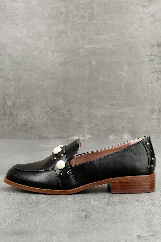 Kensie Gareth Black Pearl Loafers 1