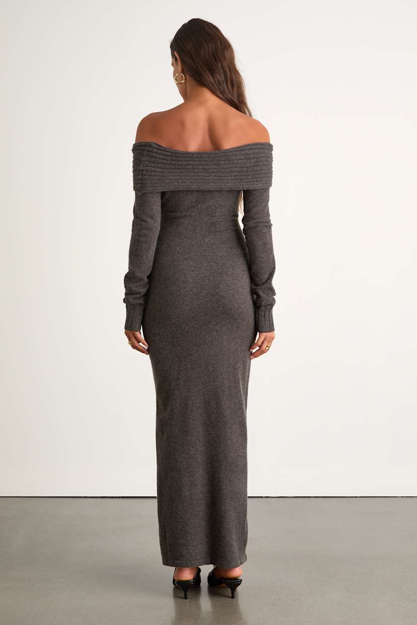 maxi dress with sweater Lulus | Charcoal Grey Bodycon | Womens | X-Large (Available in L) designer_Alfred Angelo Blue Semi-Formal Maxi Bridesmaids Size:21-22 36/37 over trim Top