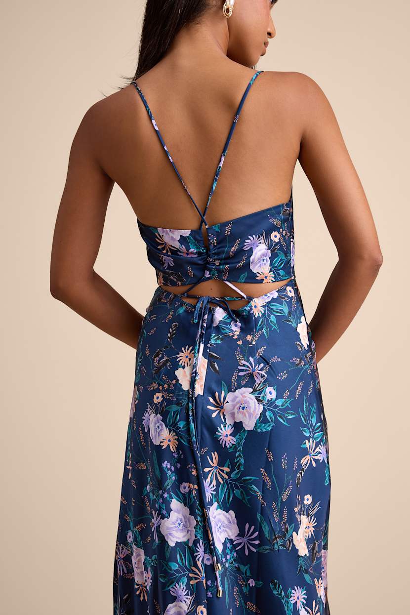 Lost + Wander Fantasia Dress - Navy Floral Dress - Midi Dress - Lulus Lost + Wander Fantasia Dress - Navy Floral Dress - Midi Dress - Lulus
