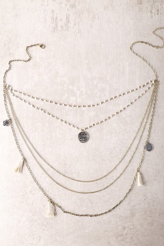 Boho Gold Necklace - Layered Necklace - Lulus
