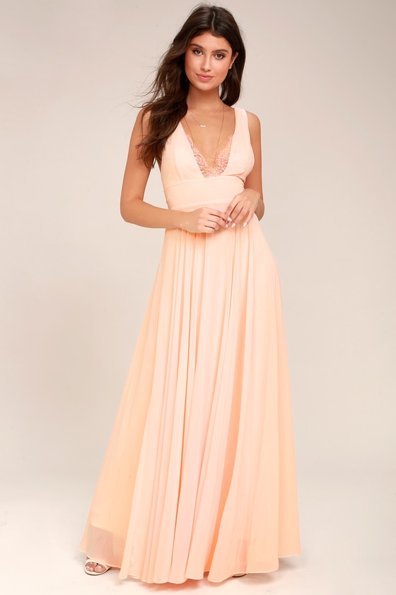 lulus peach dress