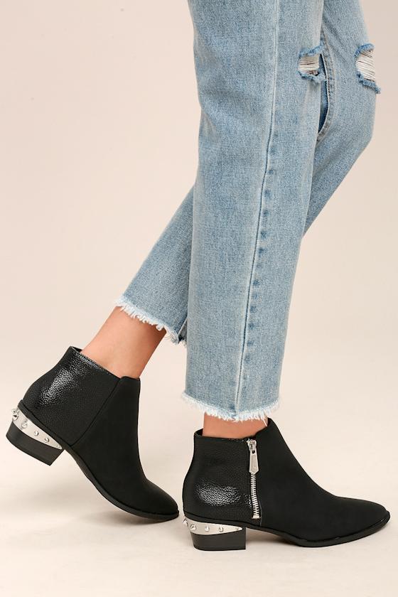 Circus by Sam Edelman Holt Black Leather Ankle Boots 4