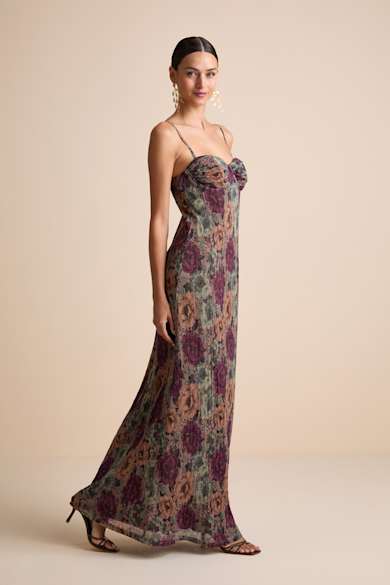 fitted lace wedding dress Beaded Gown Deep Amethyst main image 1