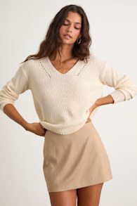 Halifax Cream Knit Sweater 1