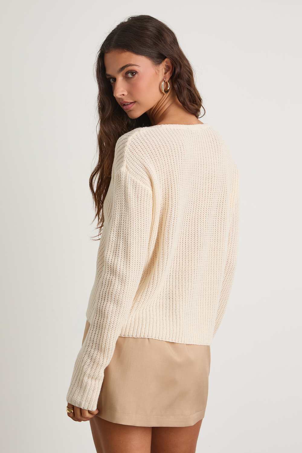 Halifax Cream Knit Sweater