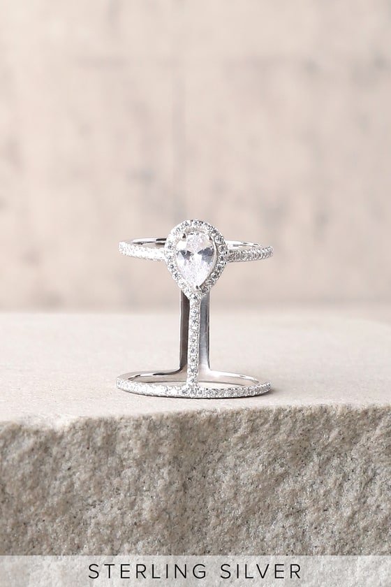 Catch a Sparkle Sterling Silver Rhinestone Ring