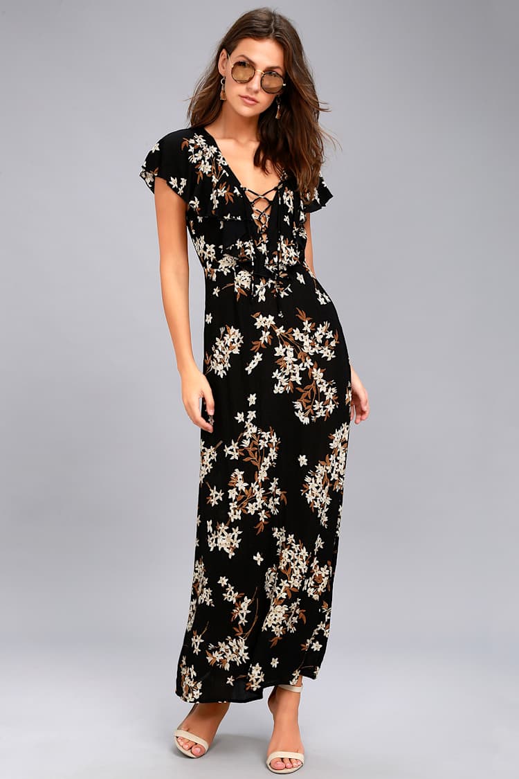 amuse society maxi dress AMUSE SOCIETY Cosi Bello Woven Maxi Dress In Pal - Pal