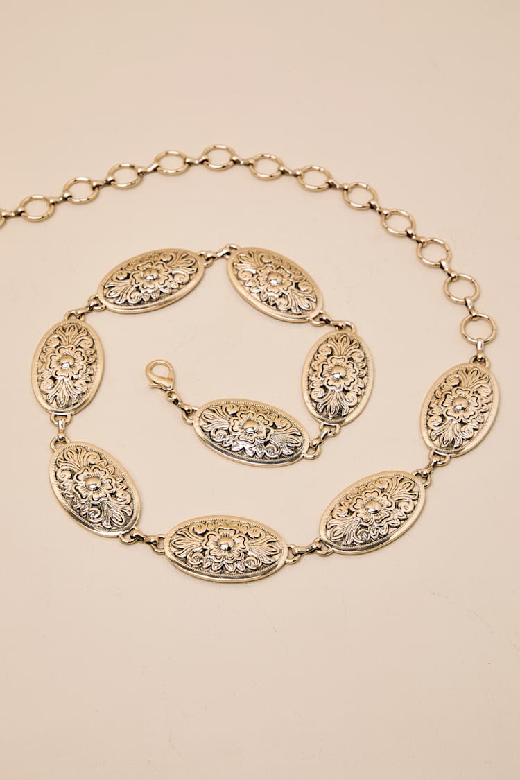 Montari Gold Concho Western Belt