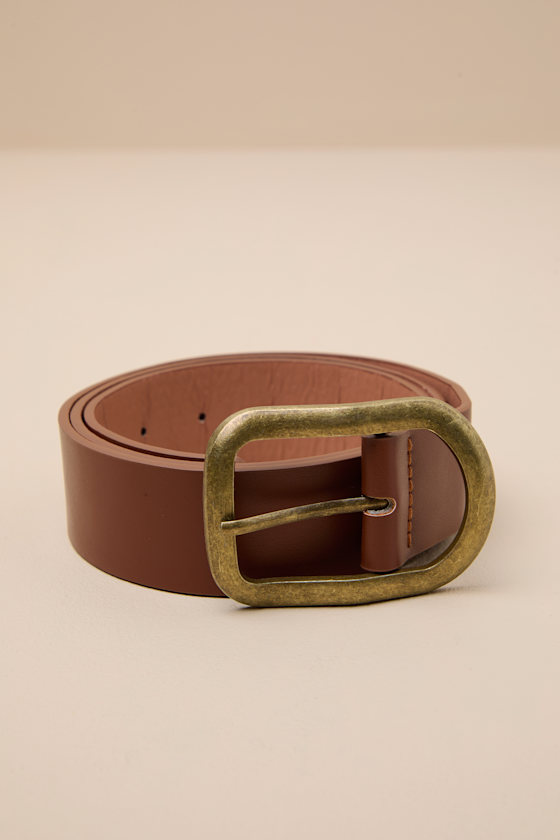 Kenzo Brown Distressed Buckle Belt 2