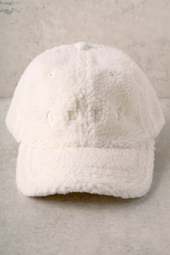 Obey Delores - Ivory Sherpa Hat - Baseball Cap - Lulus