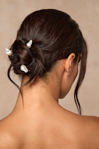 Radah Gold Pearl Five-Piece Hairpin Set 1