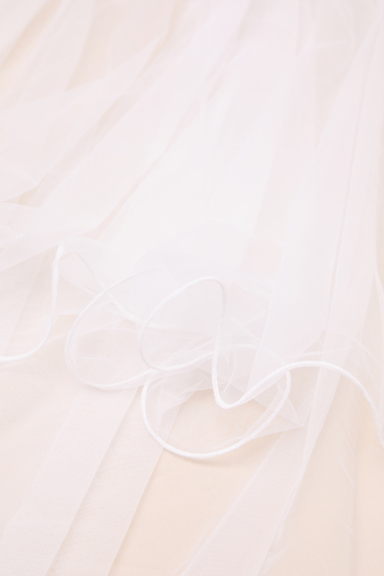 Eleonora Ivory Tulle Layered Long Veil - thumbnail 5