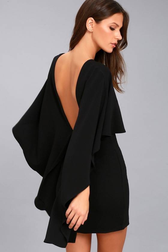 Best is Yet to Come Black Backless Dress