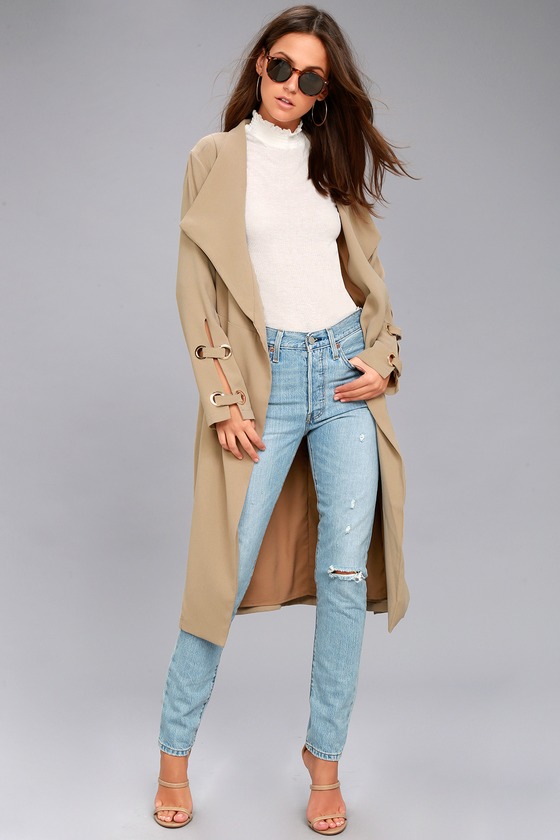 Good Reputation Taupe Trench Coat